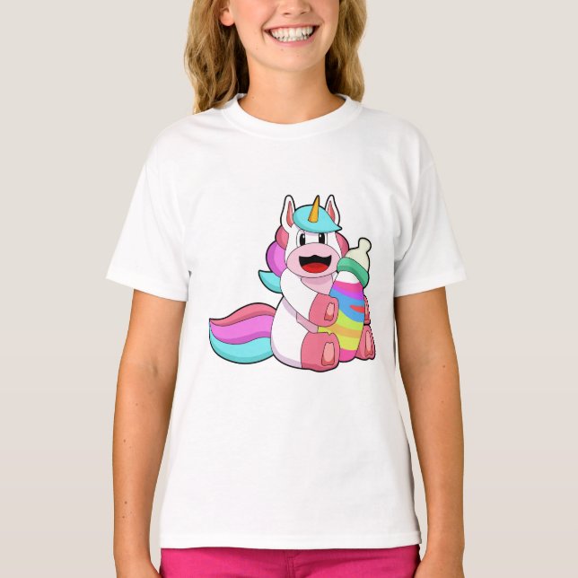 Camiseta Unicórnio com garrafa Bebê.PNG (Frente)