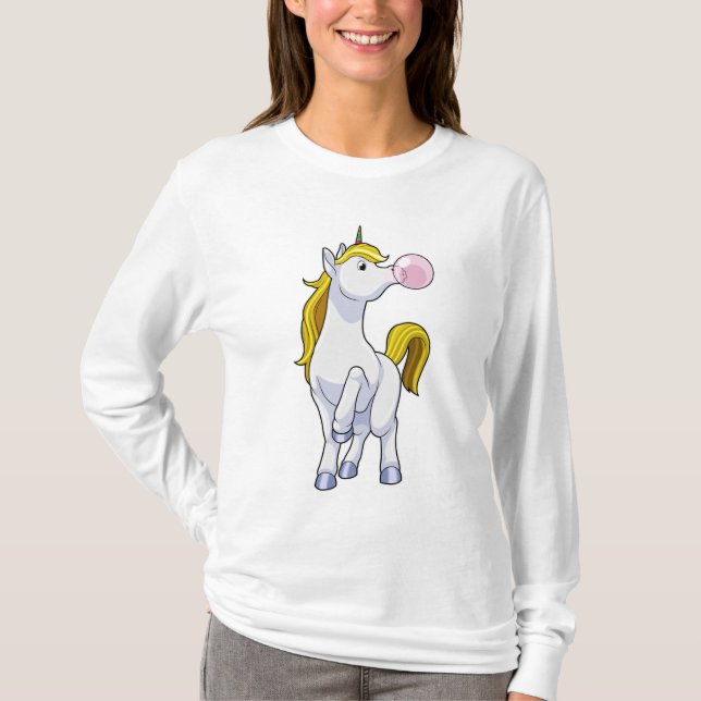 Camiseta Unicórnio com goma de mascar (Frente)