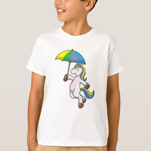 Camiseta Unicórnio com guarda-chuva (Frente)
