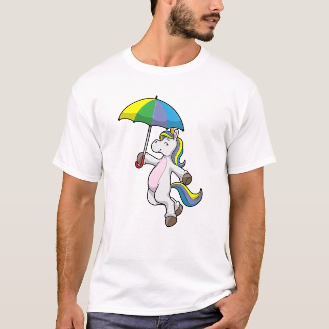 Camiseta Unicórnio com guarda-chuva (Frente)