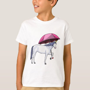Camiseta Unicórnio com guarda-chuva
