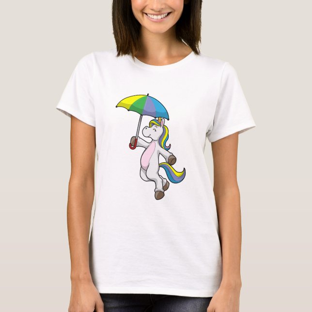 Camiseta Unicórnio com guarda-chuva (Frente)
