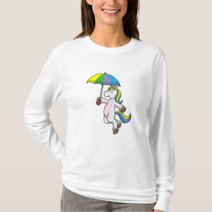 Camiseta Unicórnio com guarda-chuva