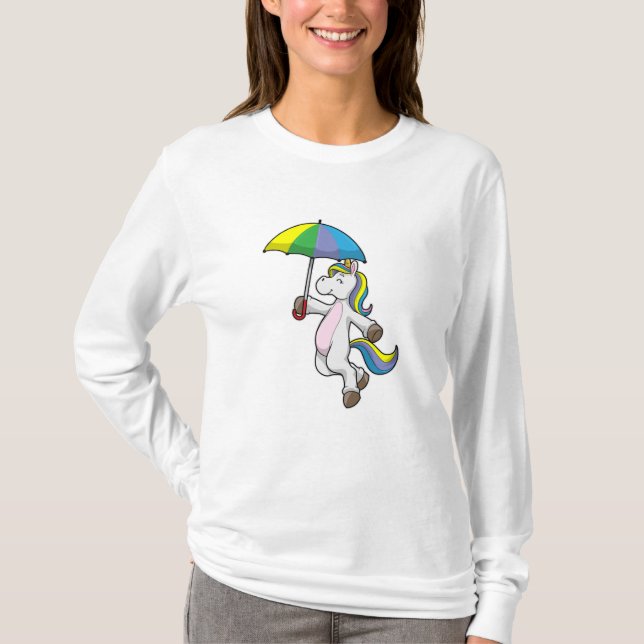Camiseta Unicórnio com guarda-chuva (Frente)