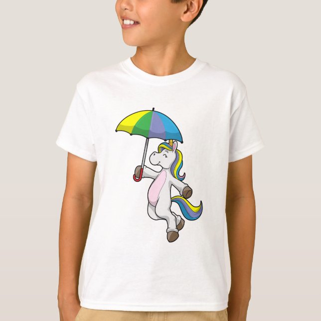 Camiseta Unicórnio com guarda-chuva (Frente)