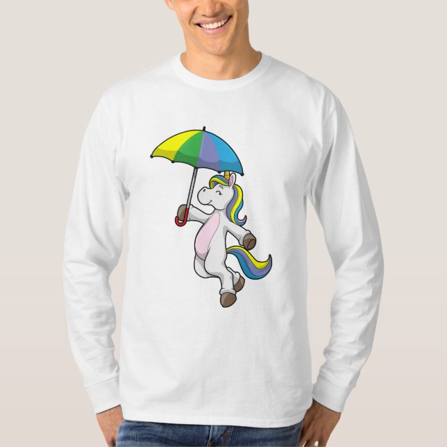Camiseta Unicórnio com guarda-chuva (Frente)