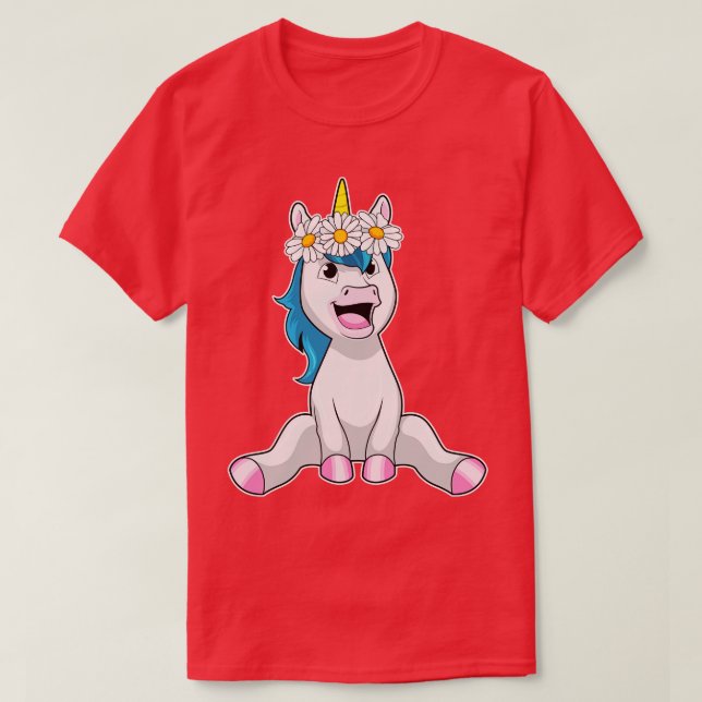 Camiseta Unicórnio com margarida das flores (Frente do Design)