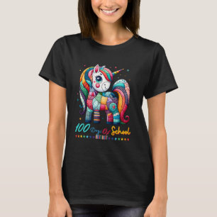 Camiseta Unicórnio Comemorativo 100 Dias de Escola para Cri