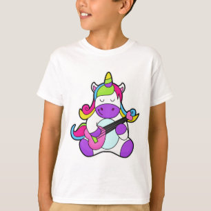 Camiseta Unicórnio como Músico com Violão