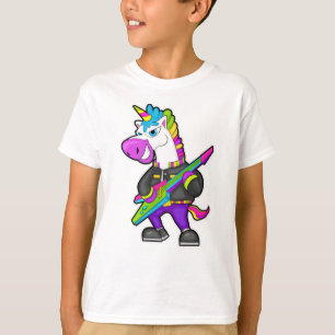 Camiseta Unicórnio como Músico com Violão