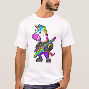Camiseta Unicórnio como Músico com Violão