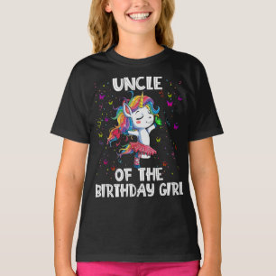 Camiseta Unicórnio Da Rapariga De Aniversário