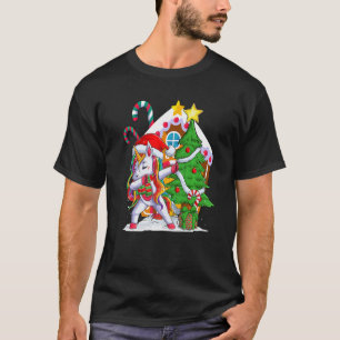 Camiseta Unicórnio dabbing decora as luzes da árvore casa d