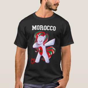 Camiseta Unicórnio Dançando Marrocos Orgulho Marroquino Mar