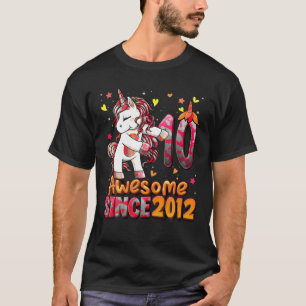 Camiseta Unicórnio De 10 Anos, Flexibindo 10ª Rapariga De A