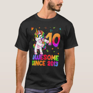 Camiseta Unicórnio De 10 Anos, Fuselando A Décima Garota De