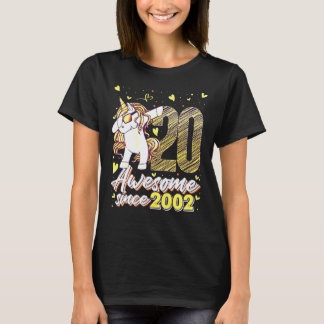 Camiseta Unicórnio de 20 Anos Dabbing Aniversariante de 20