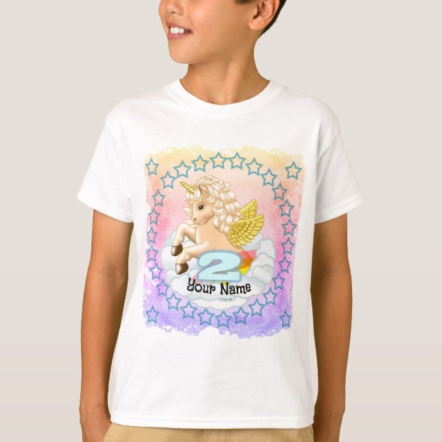 Camiseta Unicórnio de 2 anos (Frente)