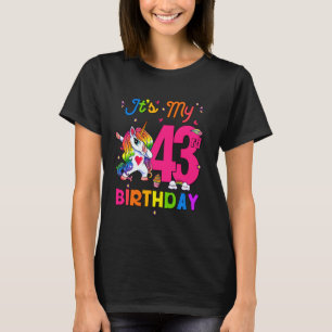 Camiseta Unicórnio de 43 anos É a minha 43ª garota de anive