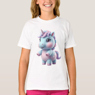 Camiseta Unicórnio de Algodão Doce