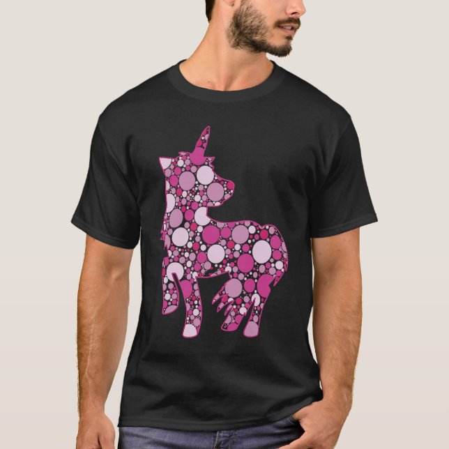 Camiseta Unicórnio de Bolinhas Dia Internacional das Bolinh (Frente)