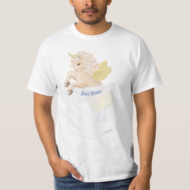 Camiseta Unicórnio de Bolso  (Frente)
