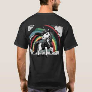 Camiseta Unicórnio de Cartoon de Metal Pesado com Rocker Vi