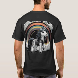 Camiseta Unicórnio de Cartoon de Metal Pesado com Rocker Vi