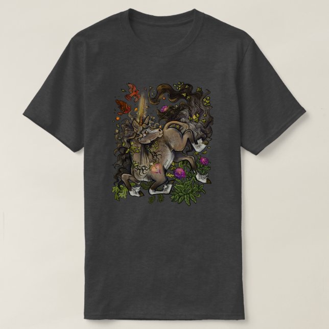 Camiseta Unicórnio de Coração Selvagem (Frente do Design)
