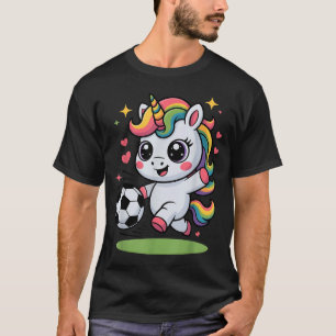 Camiseta Unicórnio de Futebol Engraçado Só Menina que Ama J