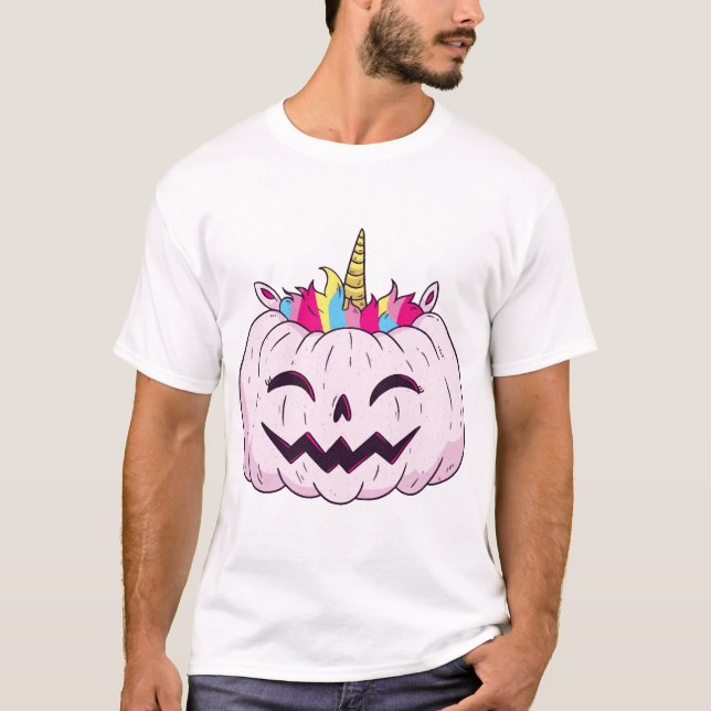 Camiseta unicórnio de Halloween (Frente)