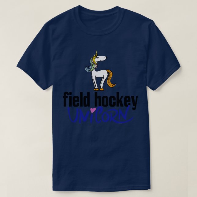 Camiseta Unicórnio de Hóquei em Campo (Frente do Design)