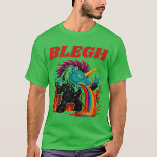 Camiseta Unicórnio de metal Blegh pesado vintage