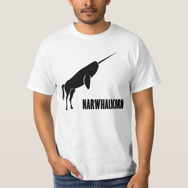 Camiseta Unicórnio de Narwhalicorn Narwhal (Frente)