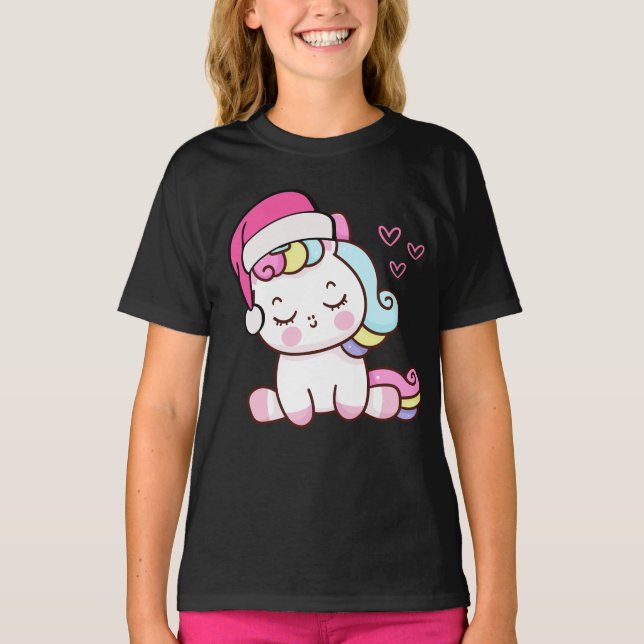 Camiseta Unicórnio de Natal (Frente)