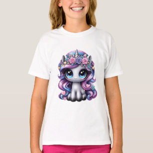 Camiseta unicórnio de pônei brilhante Y2K