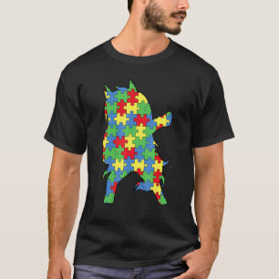 Camiseta Unicórnio de quebra-cabeça de conscientização sobr