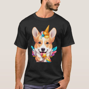 Camiseta Unicórnio de Sorvete Welsh Corgi