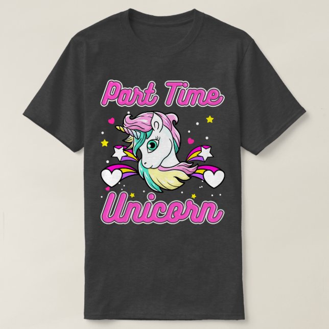 Camiseta Unicórnio de Tempo de Peça de Cuta (Frente do Design)