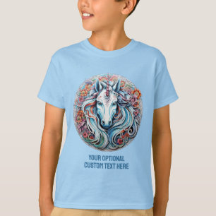 Camiseta Unicórnio de Texto Personalizado