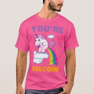 Camiseta Unicórnio Divertido Onde Arco-íris de Flatulência
