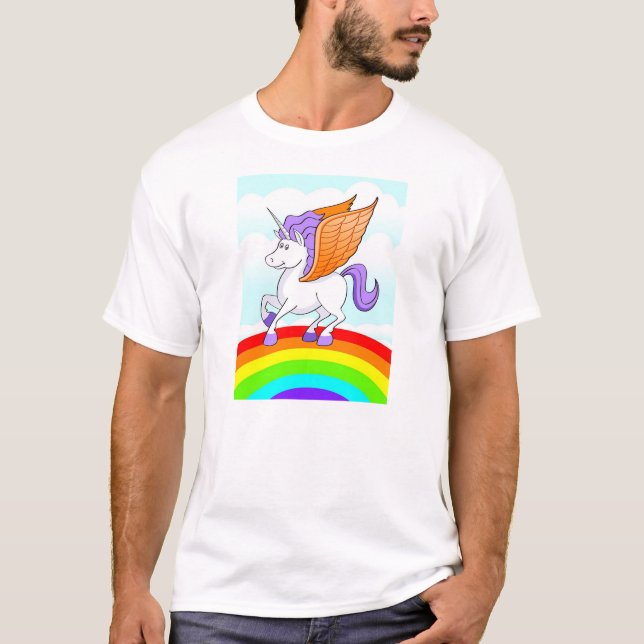Camiseta Unicórnio do arco-íris (Frente)