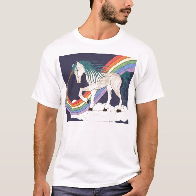 Camiseta Unicórnio do arco-íris (Frente)