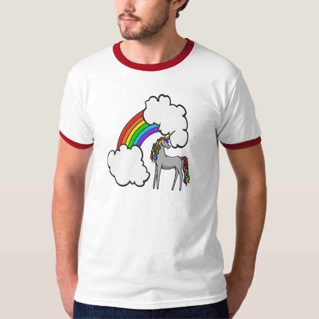Camiseta Unicórnio do arco-íris (Frente)