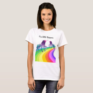 Camiseta Unicórnio do arco-íris - o t-shirt das mulheres