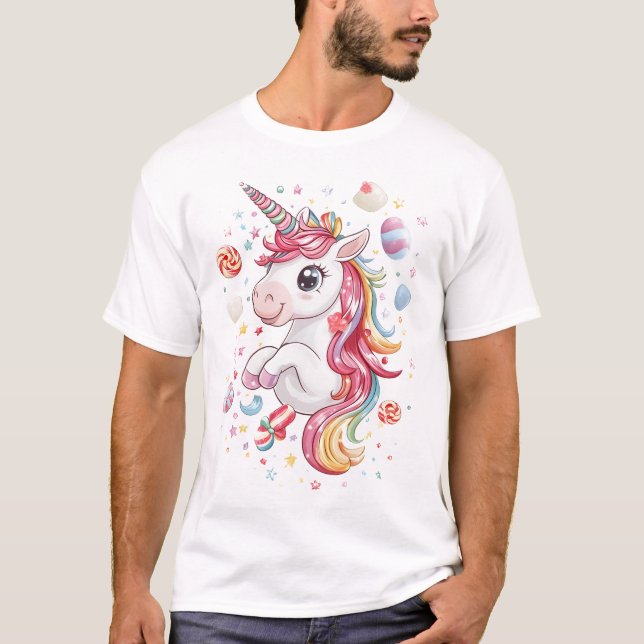 Camiseta Unicórnio do Candy Land (1) (Frente)