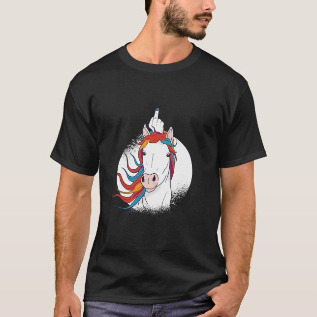 Camiseta Unicórnio do Dedo do Meio (Frente)