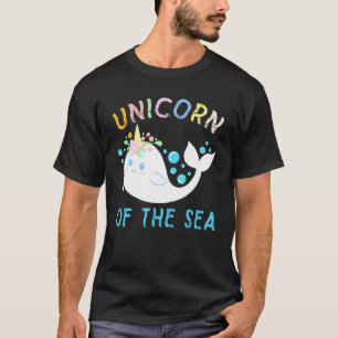 Camiseta Unicórnio Do Mar Arco-Íris Narval Animais Peixes T