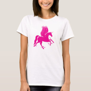 Camiseta Unicórnio do vôo, Pegacorn, na silhueta