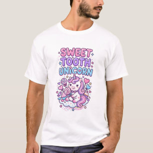 Camiseta Unicórnio Doce Dente Unicórnio Fofo Pastel Present